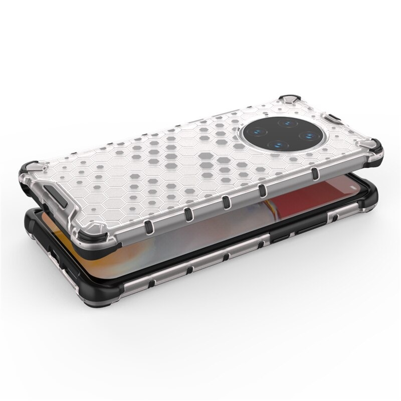 เคส Huawei Mate 40 Pro #เคสฝาหลังกันกระแทก Honeycomb Shock Absorber TPU + PC + Silicone Hybrid