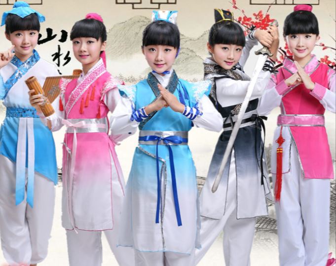 ชุดเสื้อผ้าแต่งกายเด็กชาวจีนโบราณ 儿童古装汉服 Chinese Children Traditional Costumes