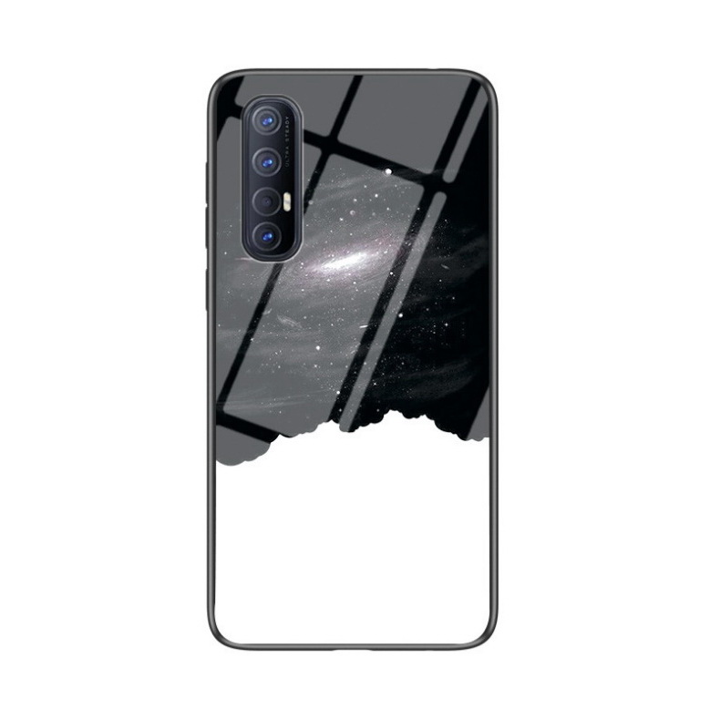 Case OPPO Reno 3 Pro 5G 6.4 นิ้ว #เคสฝาหลัง Gradient Color Glass + PC + TPU Hybrid Case