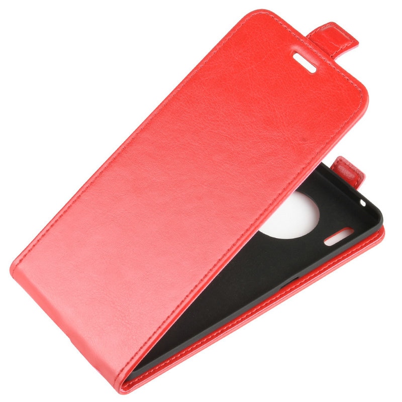 เคส Huawei Mate 30 Pro #เคสฝาพับแนวตั้งหนัง PU ผิวหนังม้า Crazy Horse Skin Leather