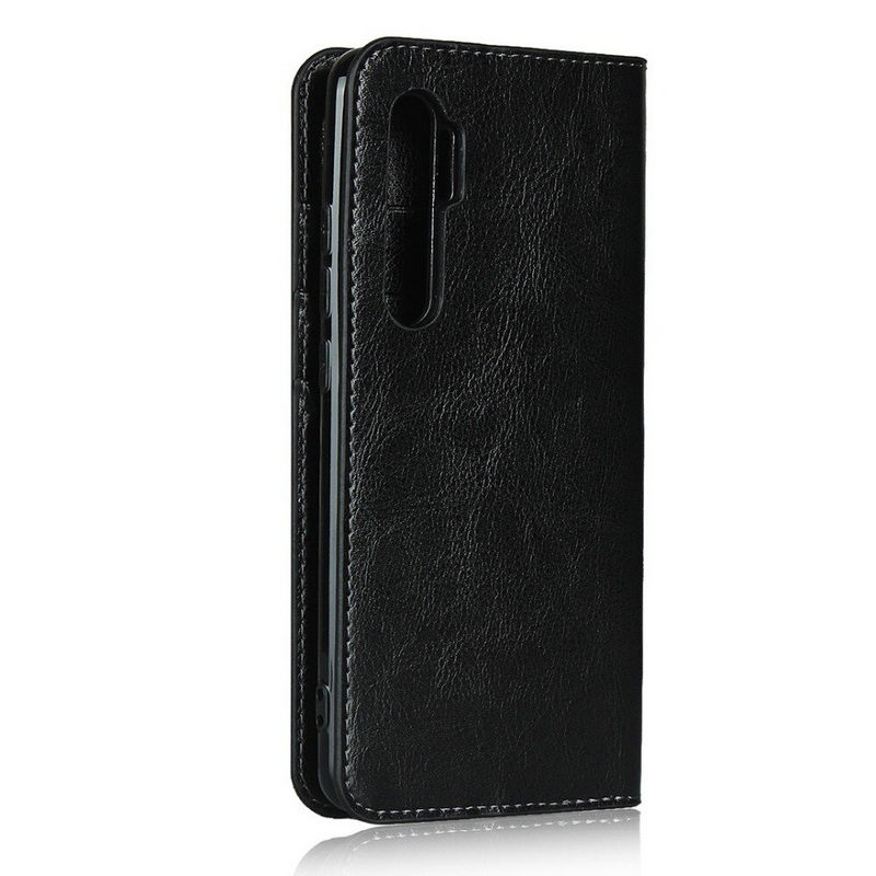 Case Xiaomi Mi Note 10 Lite #เคสฝาพับแบบกระเป๋าสตางค์คุณภาพดี Crazy Horse Genuine Leather Cover