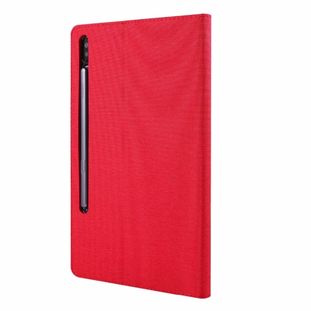 Case Samsung Galaxy Tab S7 11นิ้ว T870 T875 #เคสฝาพับหนัง PU ผิวผ้าพับตั้งได้ Cloth Leather Wallet