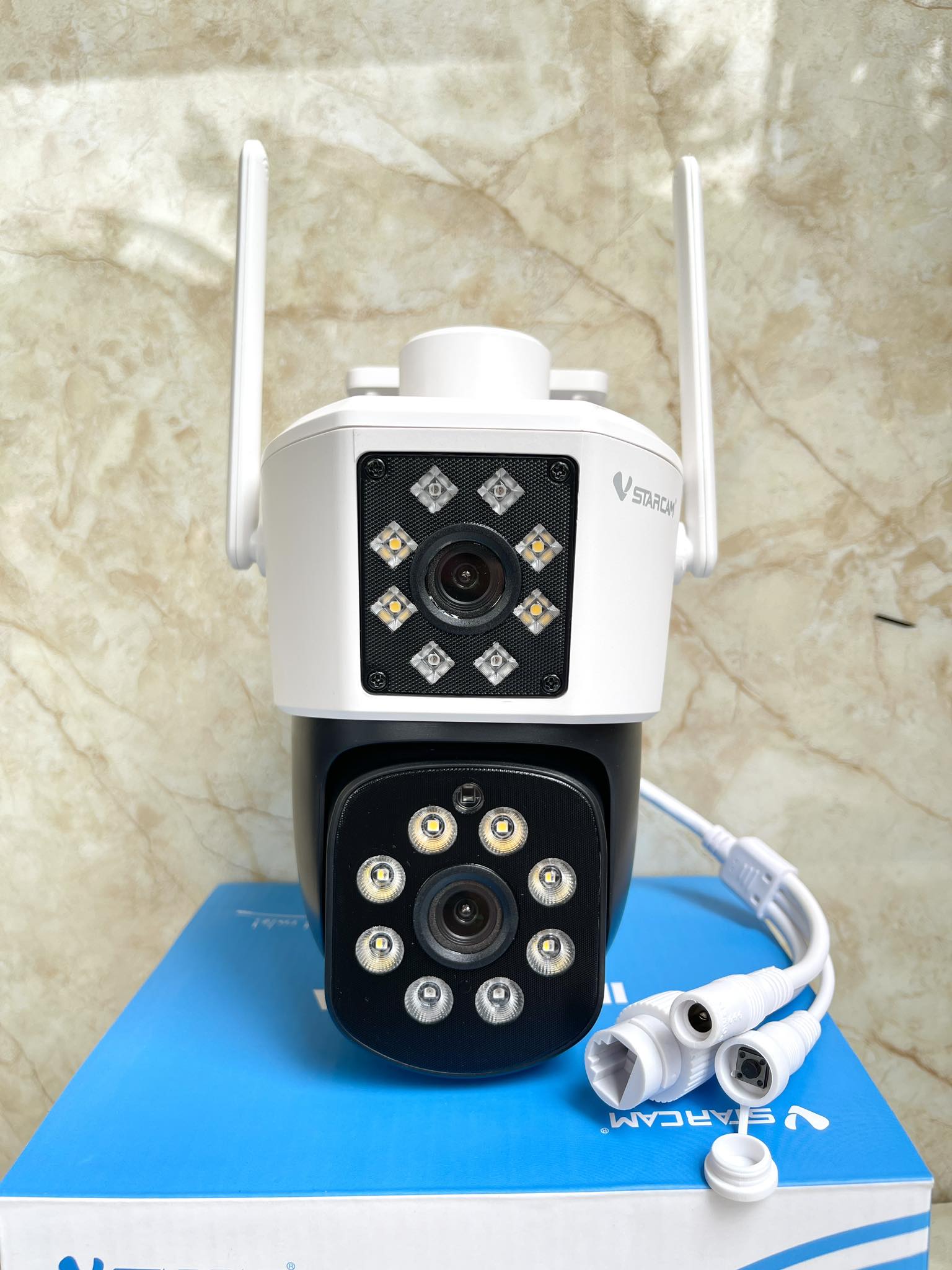 vstarcam Vstarcam กล้องวงจรปิดกล้องใช้ภายนอก(กล้องเลนส์คู่ )มีไวไฟในตัว รุ่นC662DR กันน้ำ/ทนฝุ่น/ทนแดด ใหม่ล่าสุด ขาว