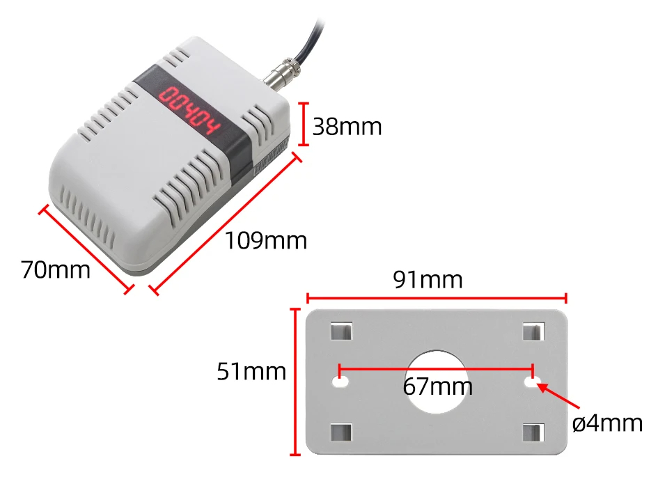 High precision CO2 sensor RS485 วัดก๊าซคาร์บอนไดออกไซต์