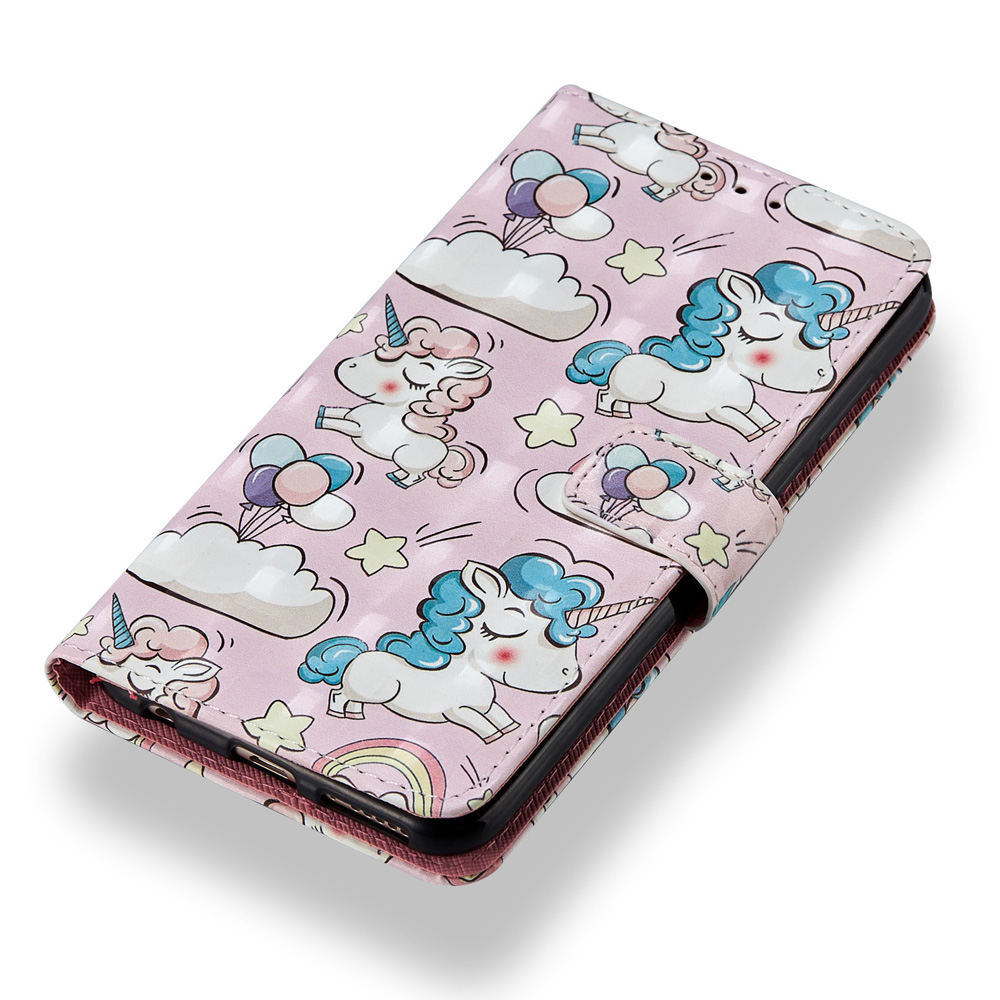 เคส Huawei Honor 7C / Enjoy 8 /Y7 Prime (2018) 3D Vivid Pattern Stand Leather #เคสฝาพับสไตล์กระเป๋าสตางค์