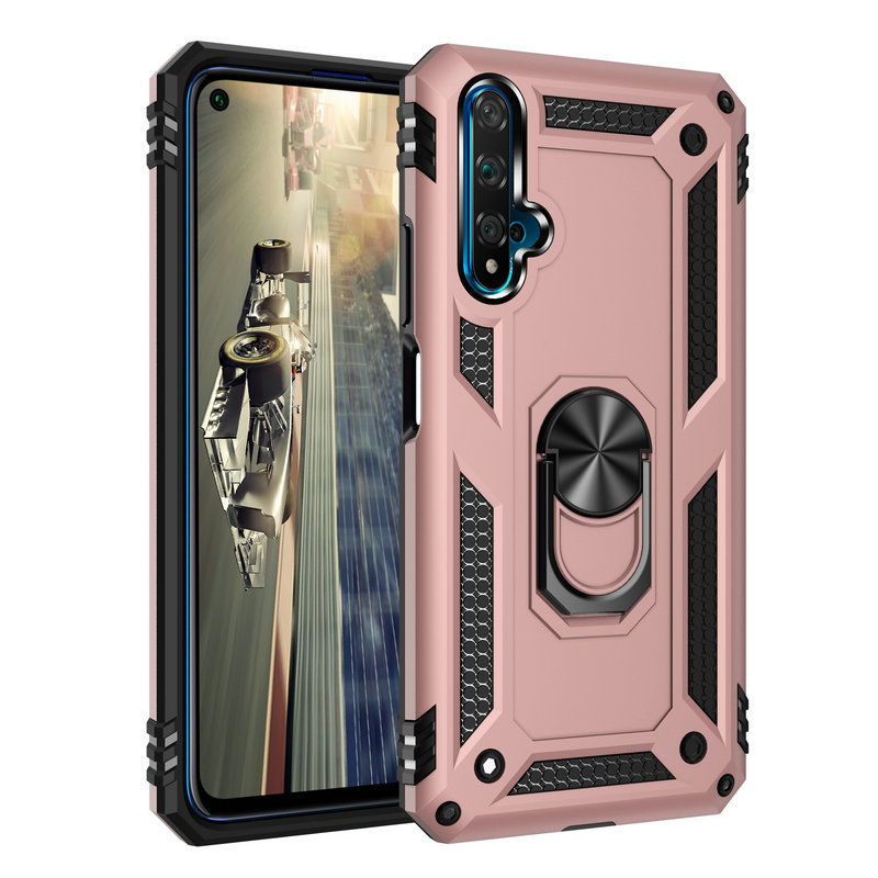 Case Huawei Nova 5T #เคสฝาหลัง Hybrid TPU+PC มีแหวนสวมนิ้ว