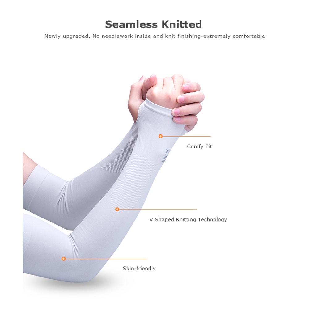 ปลอกแขนกันแดด ปลอกแขนกันยูวี AONIJIE แบบสวมนิ้วโป้ง(E01)