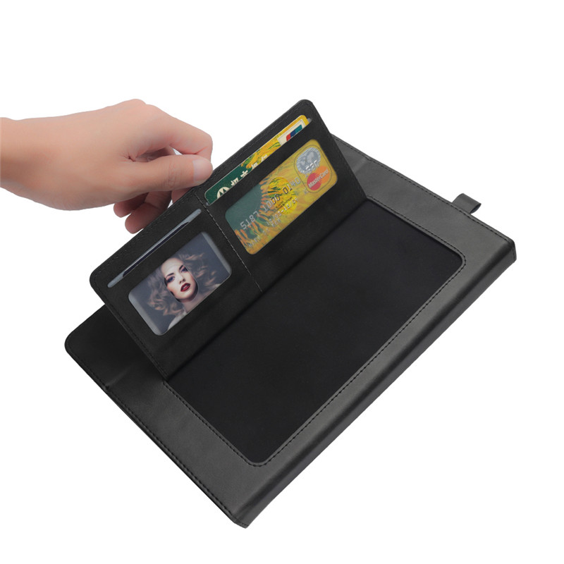 Case Huawei MediaPad T5 10 #เคสฝาพับหนัง PU ช่องเสียบการ์ดภายนอกและภายใน Flip Card Slots Stand Leather