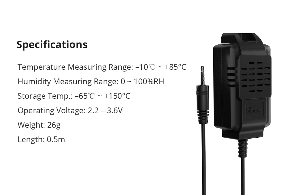 เซนเซอร์วัดค่า SONOFF Si7021 Temp and Humi Sensor with RJ11 Adapter