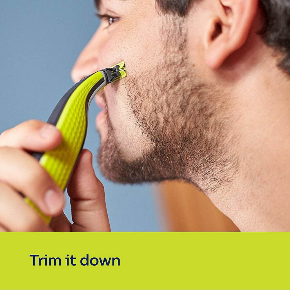 Philips® Norelco Oneblade Electric Trimmer and Shaver QP2510/49 ชุดโกนหนวดไฟฟ้า เครื่องโกนหนวด ที่กันจอน