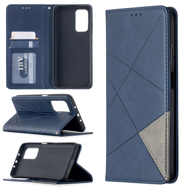 เคส Redmi Note 10 4G #เคสฝาพับหนัง PU มีช่องเสียบ ID บัตรอื่นๆในตัว Geometric Pattern Leather Card Holder Protective