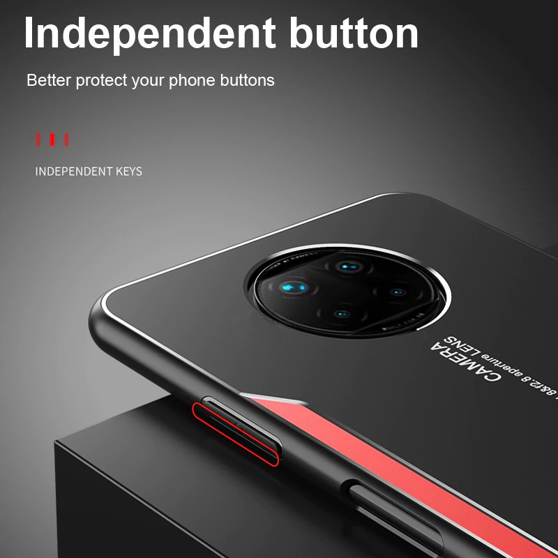 เคส Redmi Note 9T 5G #เคสฝาหลังไฮบริด Metal +TPU Shockproof metal back plate Phone Back Cover