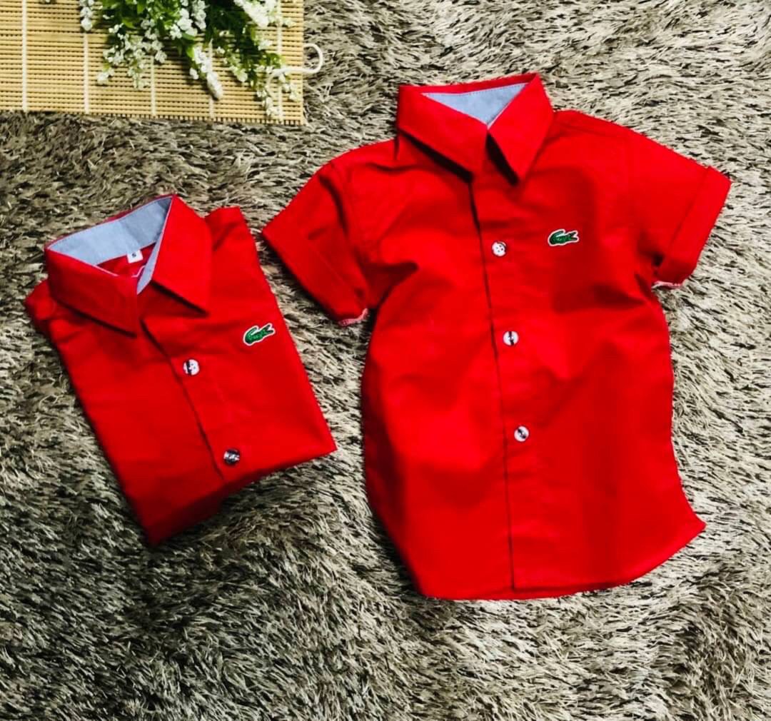 เสื้อเชิ้ตเด็กแขนสั้น