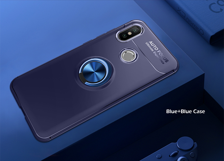 เคส Xiaomi Mi 8 #เคสฝาหลัง TPU Finger Ring Kickstand (แผ่นโลหะแบบ Built-in)