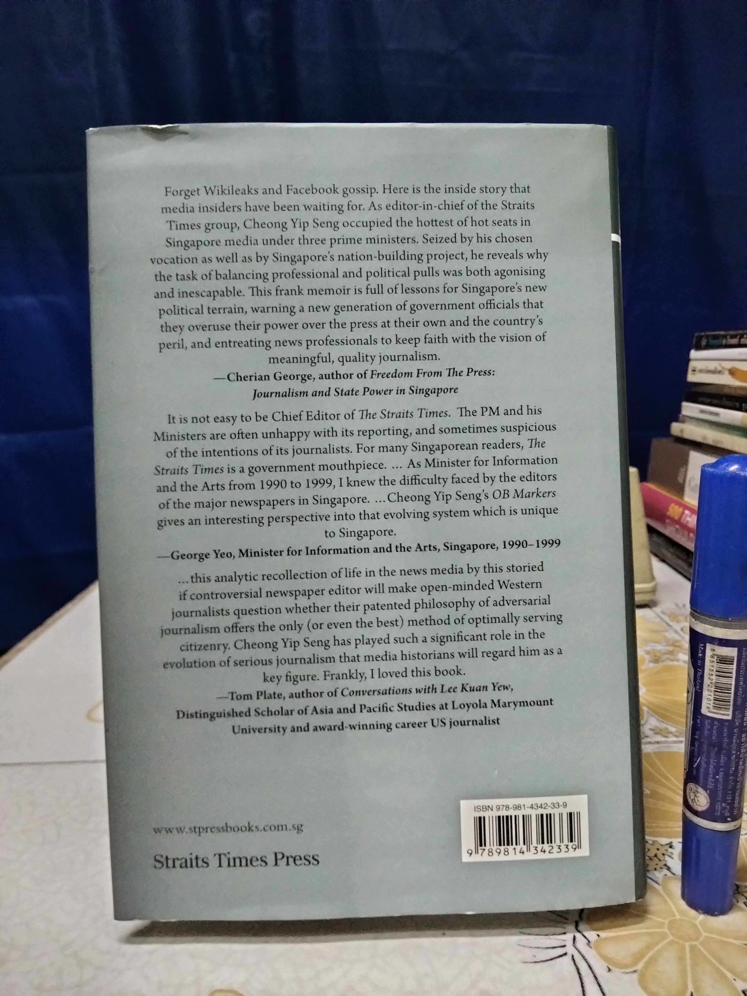 Ob Marker: My Straits Times Story - Hardcover By Cheong Yip Seng