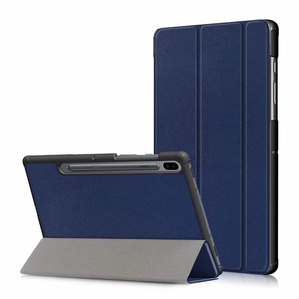 Case Samsung Galaxy Tab S6 T860 T865 #เคสฝาพับสามพับหนัง PU ผิวลิ้นจี่ Litchi Skin PU Leather Tri-fold Stand Tablet Cover