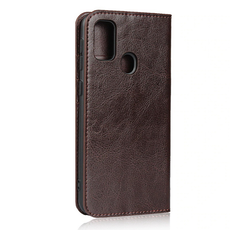Case Samsung Galaxy M21 #เคสฝาพับหนังแท้แบบกระเป๋าสตางค์คุณภาพดี Crazy Horse Genuine Leather Cover