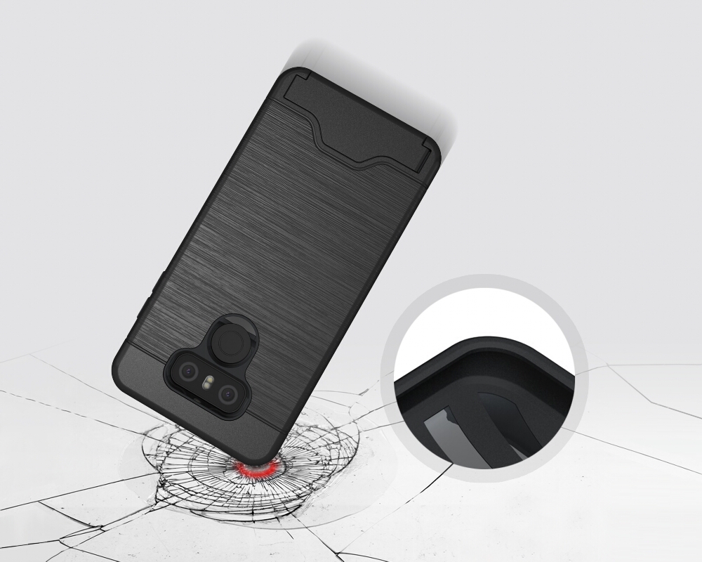 Case LG G6 เคส 2-In-1 Brushed Plastic + ช่องใส่การ์ด TPU Kickstand สีสันสวยงาม