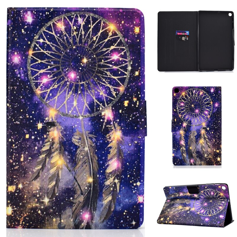 Case Samsung Galaxy Tab A 8.0 (2019) P200 P205 #เคสฝาพับพิมพ์ลายน่ารักๆหนัง PU พร้อมที่เก็บการ์ด Pattern Printing PU Leather Tablet Stand Case with Card Storage