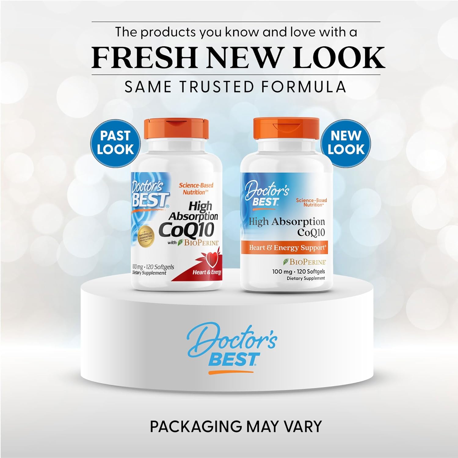 Doctor's Best® CoQ10 with BioPerine® 100mg 120 Veggie Capsules โคคิวเท็น สนับสนุนการทำงานปกติของระบบต่าง ๆ ในร่างกาย