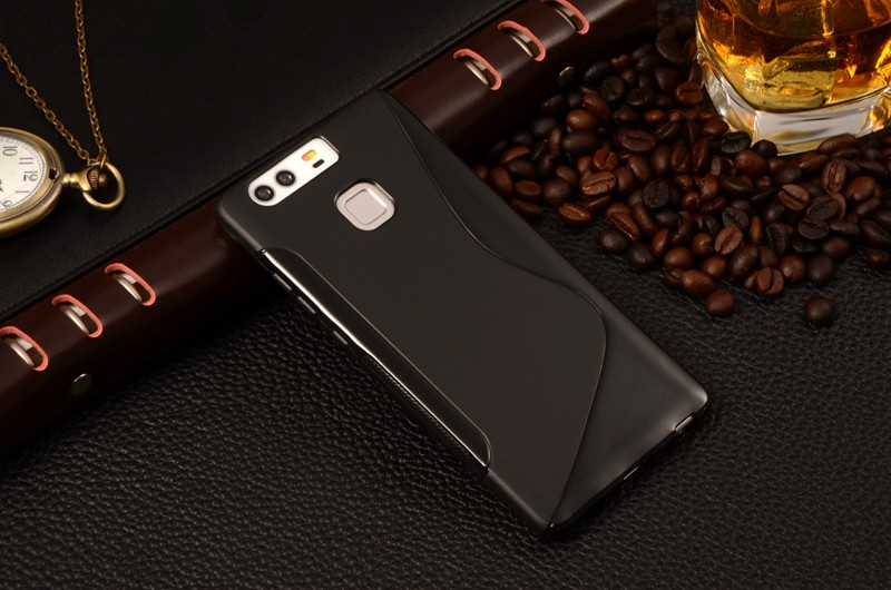 เคส Huawei P9 Plus แบบฝาหลัง TPU ยืดหยุ่น รูปทรงโค้งงอสีโปร่งแสง