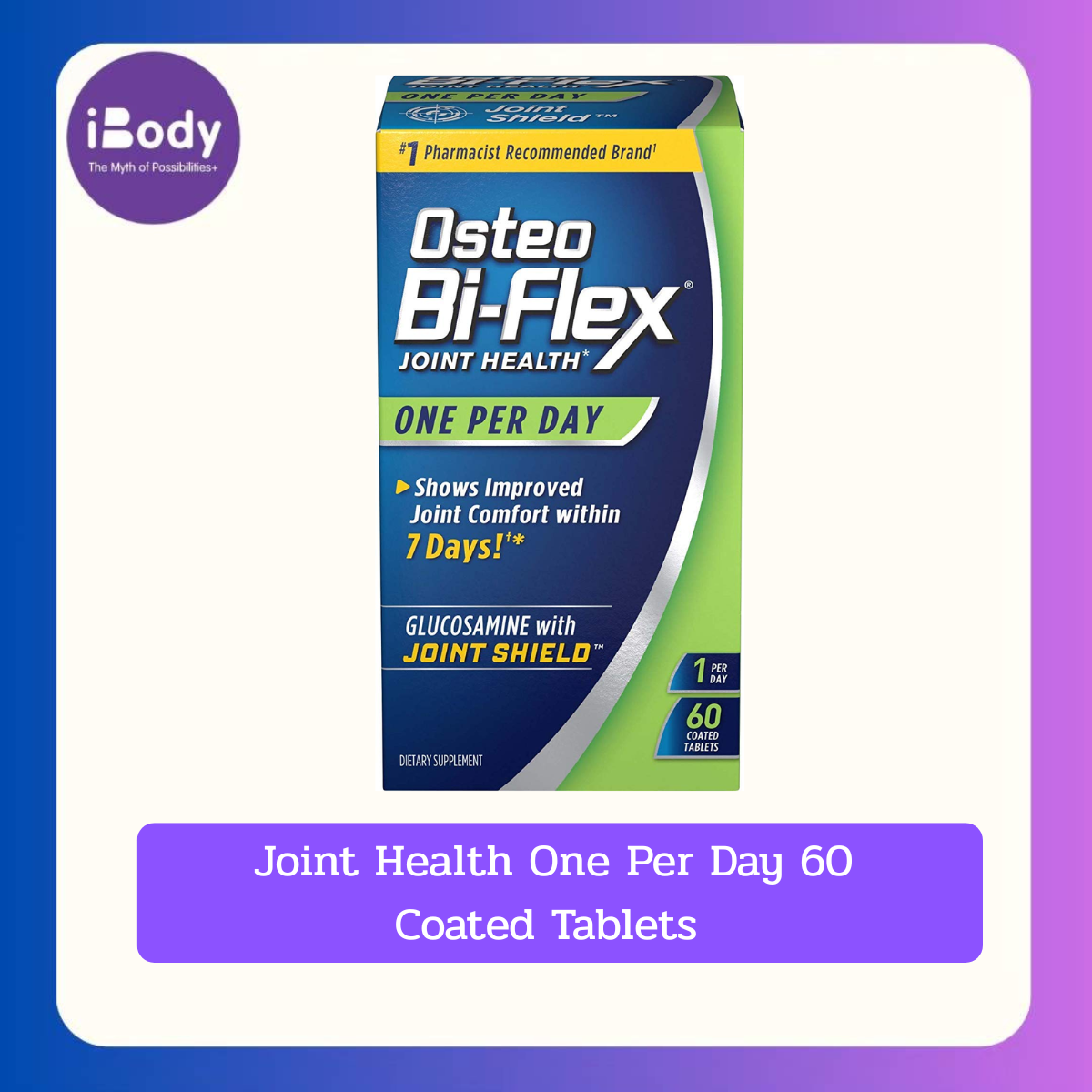 (Osteo Bi-Flex®) Joint Health One Per Day 60 Coated Tablets อาหารเสริมสำหรับกระดูกและข้อต่อ รวมวิตามินและแร่ธาตุ