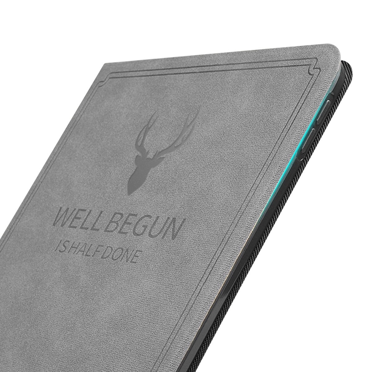 Case Huawei MediaPad M5 lite 8 #เคสฝาพับหนัง PU แบบสมาร์ท Imprint Deer and Quote Flip