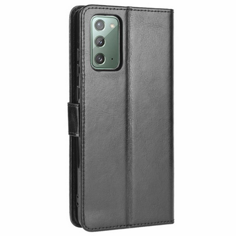 เคส Samsung Galaxy S20 FE / S20 FE 5G #เคสฝาพับหนัง PU ผิวหนังม้า Crazy Horse Texture Leather Wallet