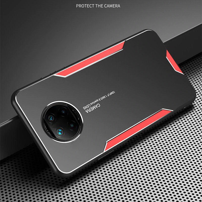 เคส Redmi Note 9T 5G #เคสฝาหลังไฮบริด Metal +TPU Shockproof metal back plate Phone Back Cover