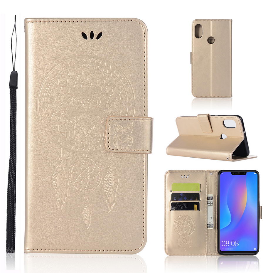Case Huawei nova 3i #เคสฝาพับแบบกระเป๋าสตางค์ฝาพับหนัง PU ลายนกฮูก Dream Catcher Owl