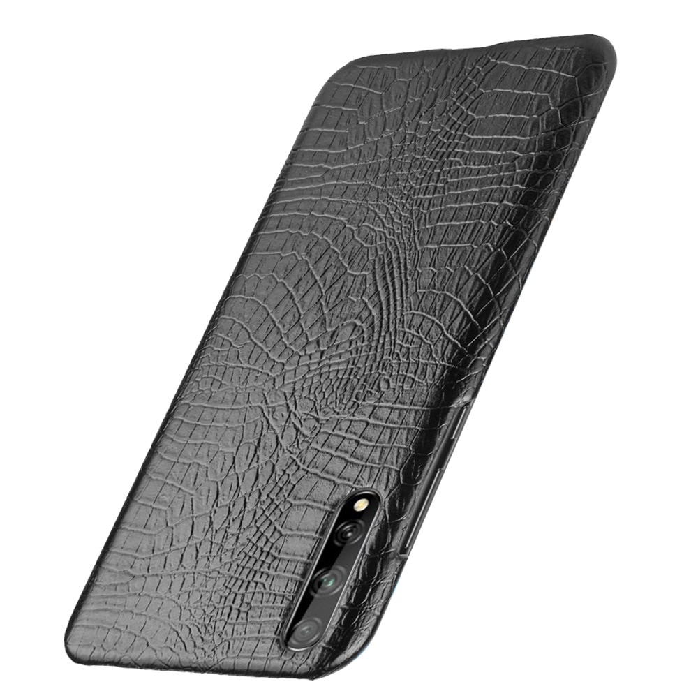 Case Huawei Y8p #เคสฝาหลังพลาสติกแข็งเคลือบหนัง PU ลายผิวหนังจระเข้