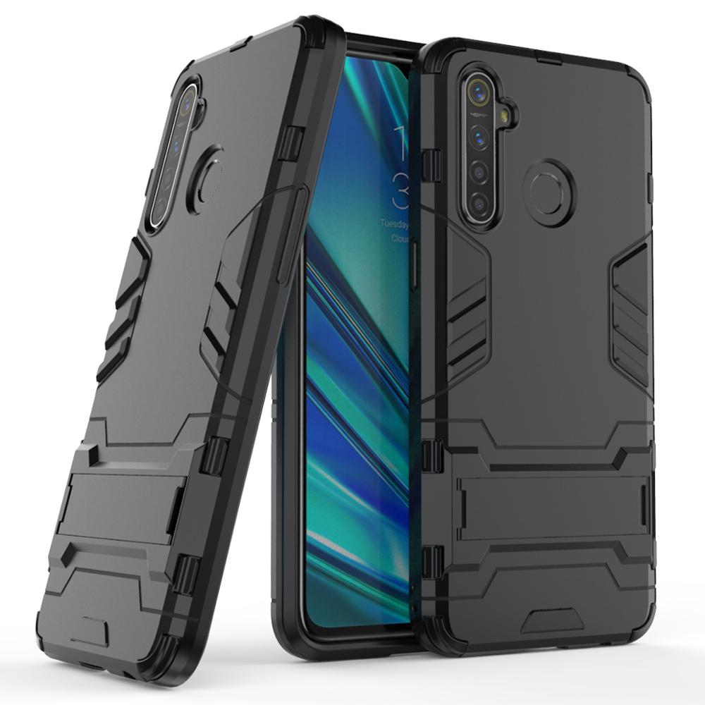 Case Realme 5 Pro #เคสฝาหลังพลาสติก ไฮบริด TPU + Kickstand