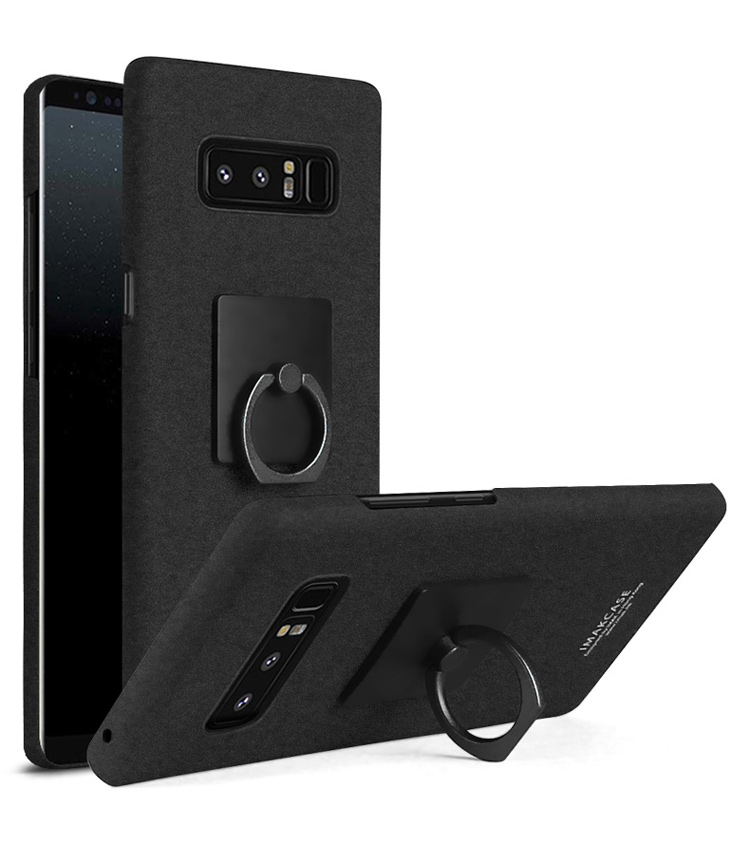 Case Samsung Galaxy Note 8 #เคสฝาหลัง IMAK Kickstand Matte Hard Case มีแหวนสวมนิ้วคุณภาพดีราคาถูก