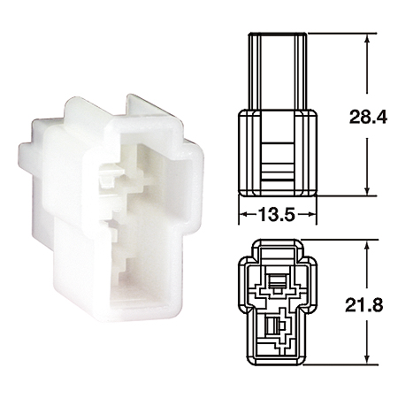 ปลั๊กต่อสายไฟในรถยนต์ AUTOMOTIVE CONNECTORS,250 STANDARD TYPE UNSEALED 3sqmm