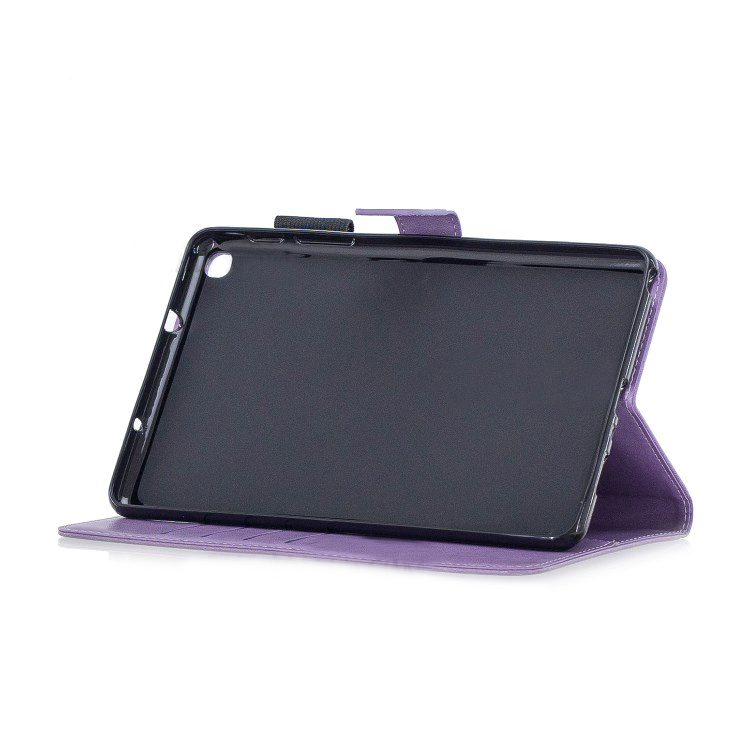 เคสแท็บเล็ต Samsung Galaxy Tab A 8 (2019) with S Pen P200 P205 #เคสฝาพับลายดอกไม้ Imprint Flower Wallet Leather