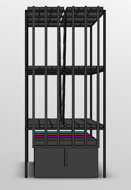 แท่นปลูกพืชแบบราง 2 ชั้น