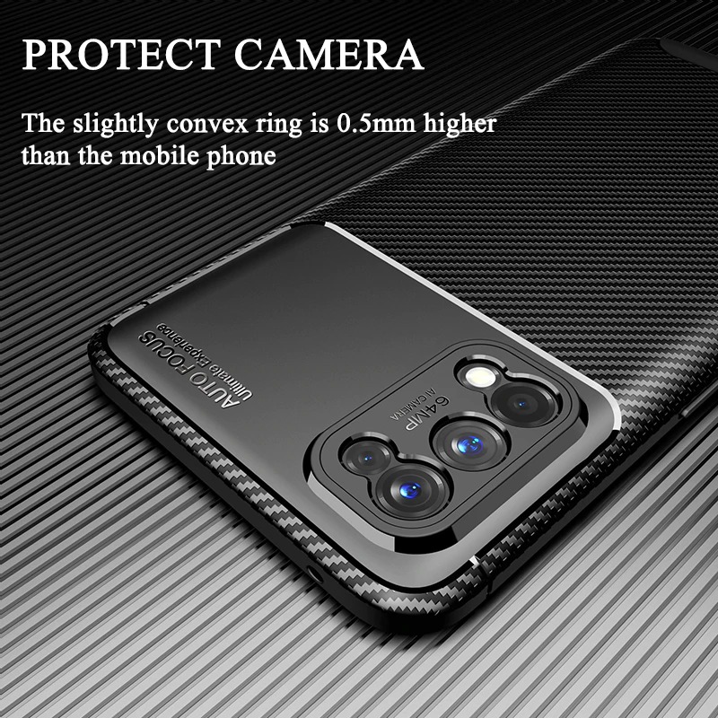 เคส realme 7 Pro #เคสฝาหลังนิ่ม Carbon Fiber Anti-drop TPU Protection