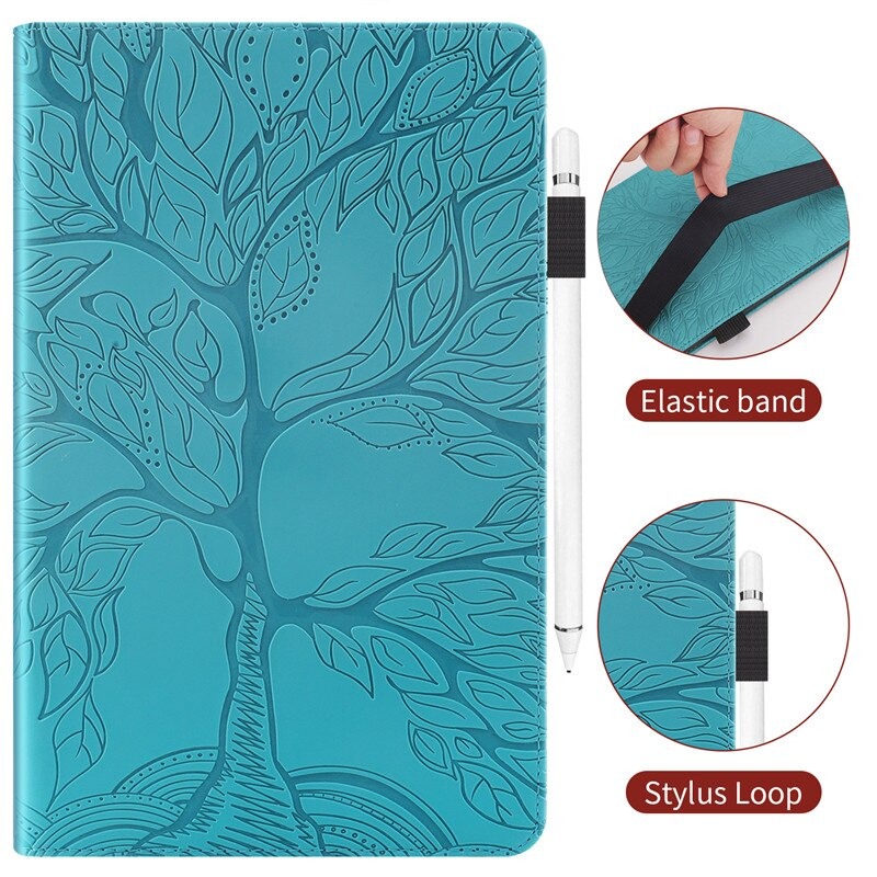 Case Samsung Galaxy Tab A7 Lite 8.7" T220 T225 #เคสฝาพับหนัง PU ลายต้นไม้ Life Tree Print Leather Stand Smart Case Cover