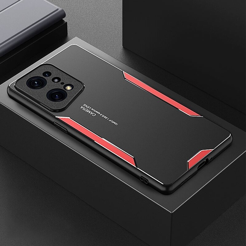 เคส OPPO Reno 7 Pro 5G#เคสฝาหลังไฮบริด Metal +TPU Shockproof metal back plate Phone Back Cover (สินค้าตัวอย่างสินค้าจริงตรงตามรุ่น)