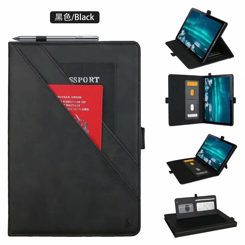 เคส Huawei MediaPad M6 10.8 inch #เคสฝาพับหนัง PU ช่องเสียบการ์ดภายนอกและภายใน Flip Card Slots Stand Leather