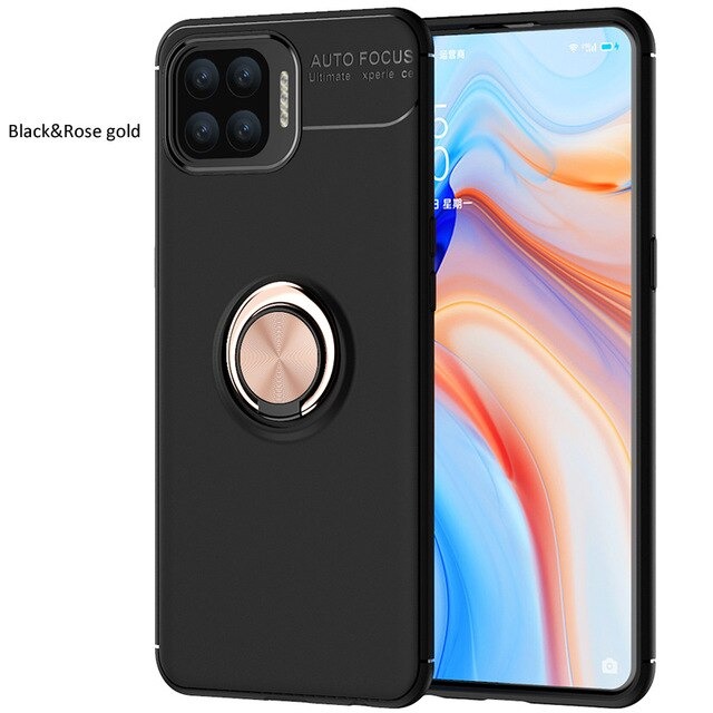 เคส OPPO A93 #เคสฝาหลัง TPU Finger Ring Kickstand (แผ่นโลหะแบบ Built-in)