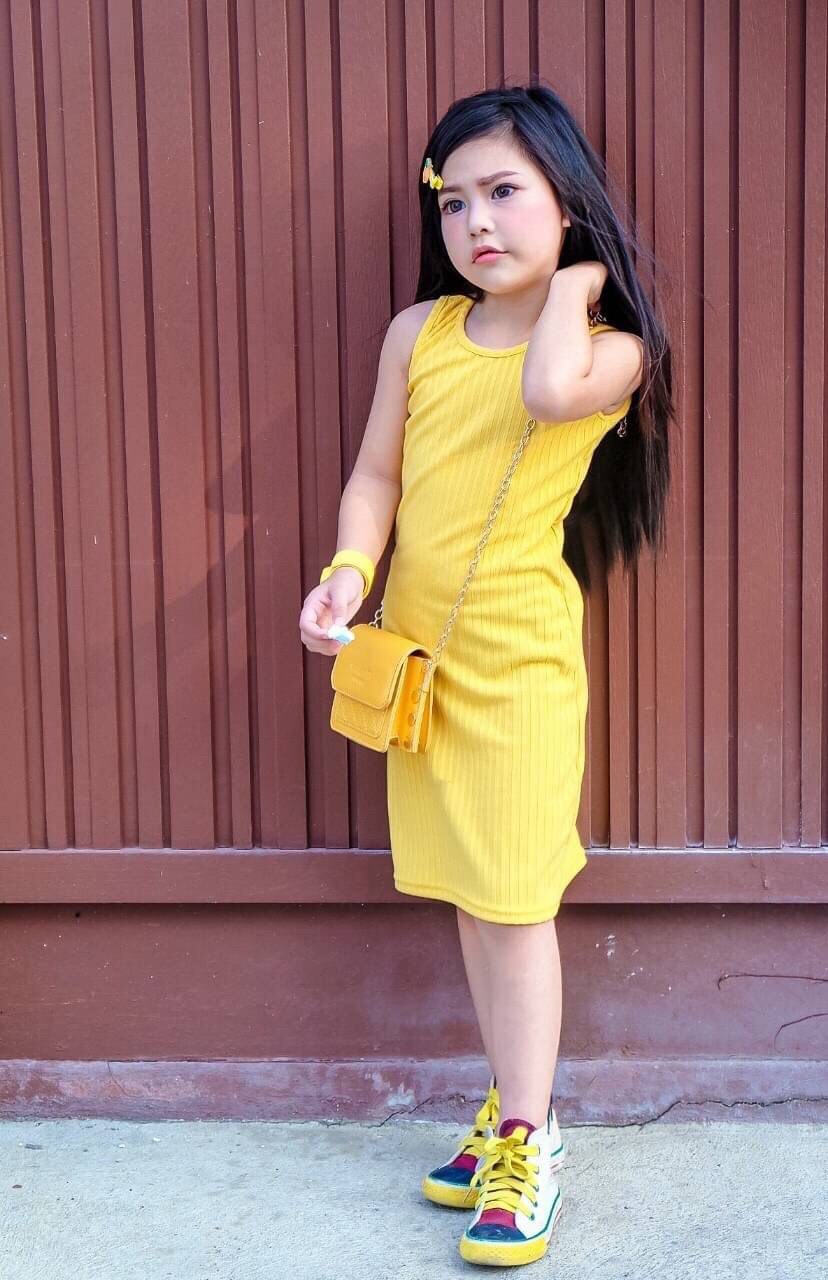 ชุดเด็กหญิง set2ชิ้น เดรสกับเสื้อแขนยาว