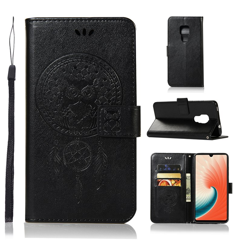 เคส Huawei Mate 20 #เคสฝาพับแบบกระเป๋าสตางค์ฝาพับหนัง PU ลายนกฮูก Imprint Owl Dream Catcher PU Leather