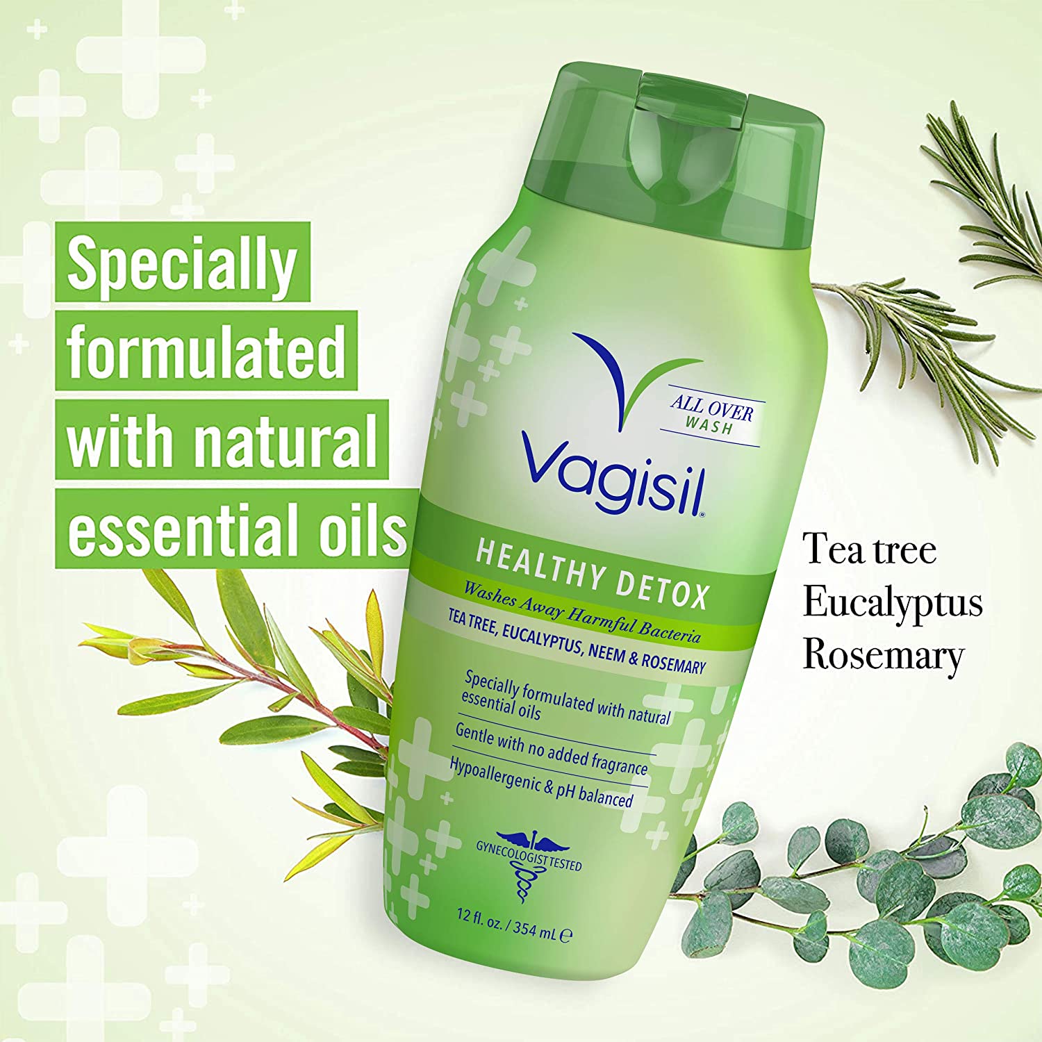 Vagisil® Healthy Detox Washes Away Harmful Bacteria 354 ml ผลิตภัณฑ์ทำความสะอาดจุดซ่อนเร้น สำหรับผู้หญิง ขจัดแบคทีเรีย