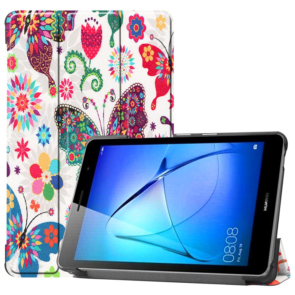 Case Huawei MatePad T8 8 นิ้ว #เคสแบบฝาพับหนัง PU พิมพ์ลาย Patterned Tri-fold Stand Leather Case