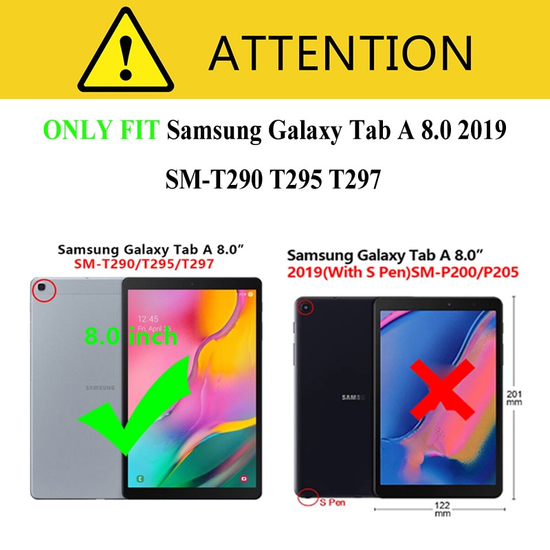 Case Samsung Galaxy Tab A 8.0 2019 SM-T290 T295 T297 #เคสฝาหลังซิลิโคนนิ่มมีขาตั้ง Soft Silicone Case Back Cover with Stand