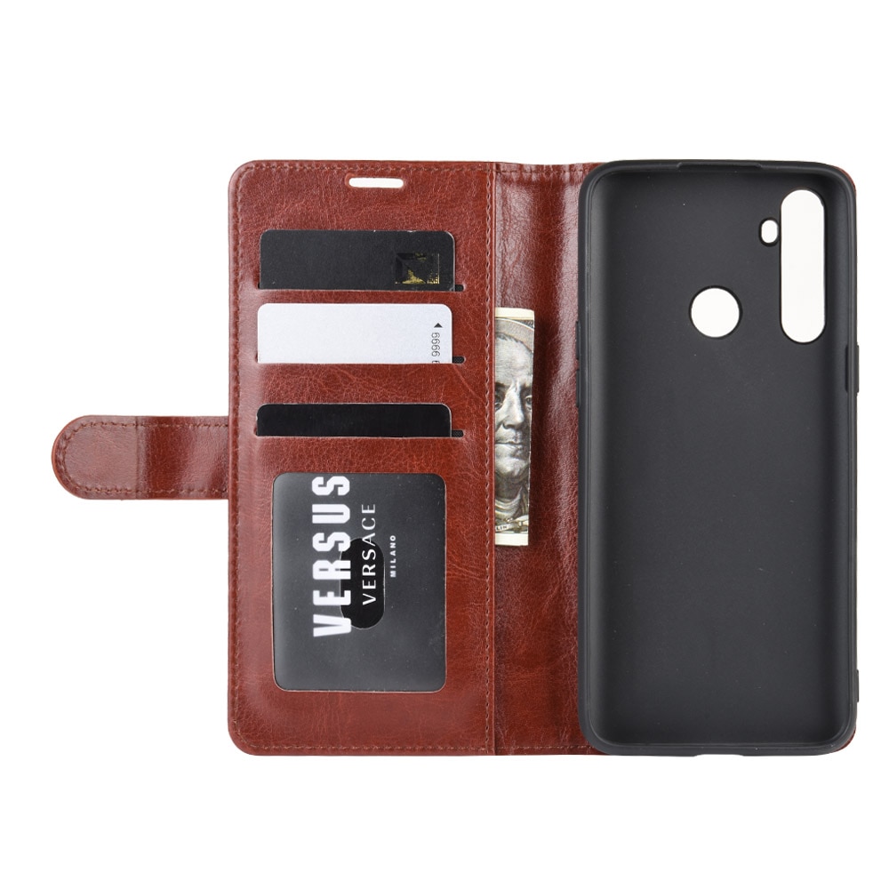 Case Realme 5 Pro #เคสฝาพับหนัง PU ผิวหนังม้าสไตล์กระเป๋าสตางค์