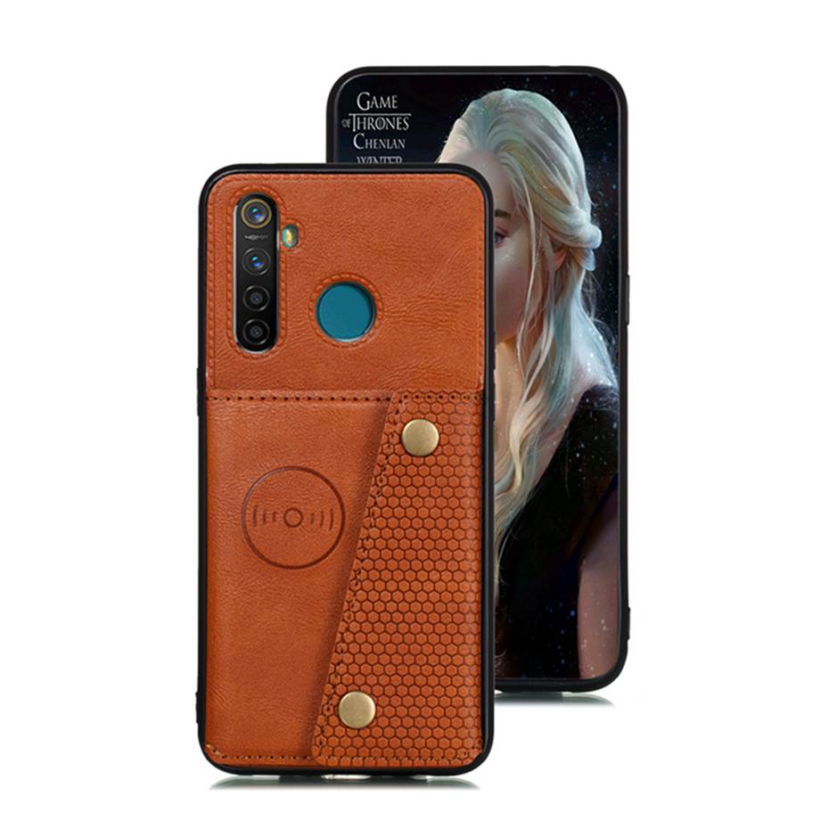 Case OPPO Reno 2 #เคสฝาหลัง TPU เคลือบหนัง PU มีที่เก็บบัตร PU Leather Coated TPU Card Holder Magnetic Kickstand