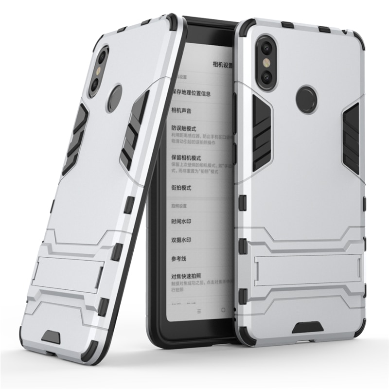 Case Xiaomi Mi Max 3 #เคสฝาหลังพลาสติก ไฮบริด TPU + Kickstand