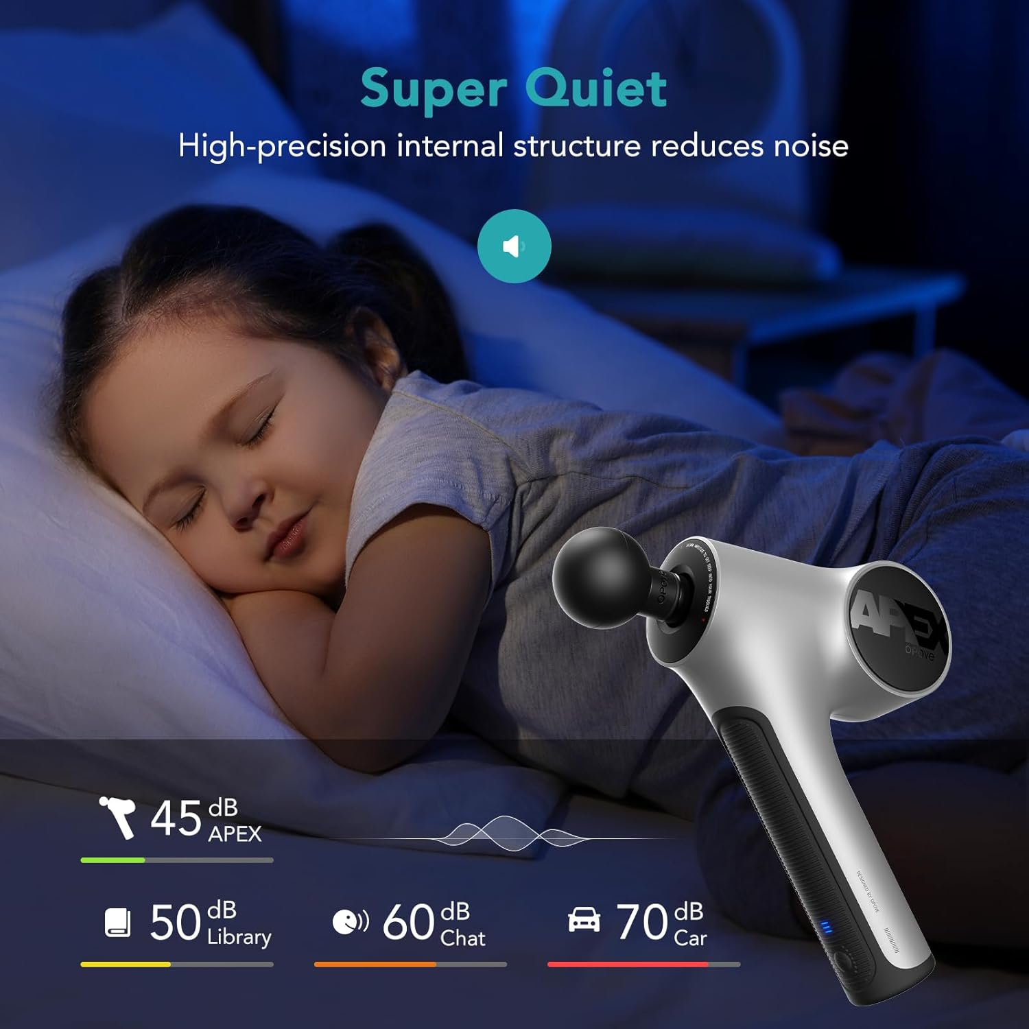 (Opove) Apex Massage Gun Black or Silver ปืนนวดเอเพ็กซ์ สำหรับนักกีฬา ออกกำลังกาย